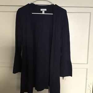 CHARTER CLUB Womens Navy Open Cardigan
